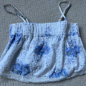 Cropped eyelet top from saks